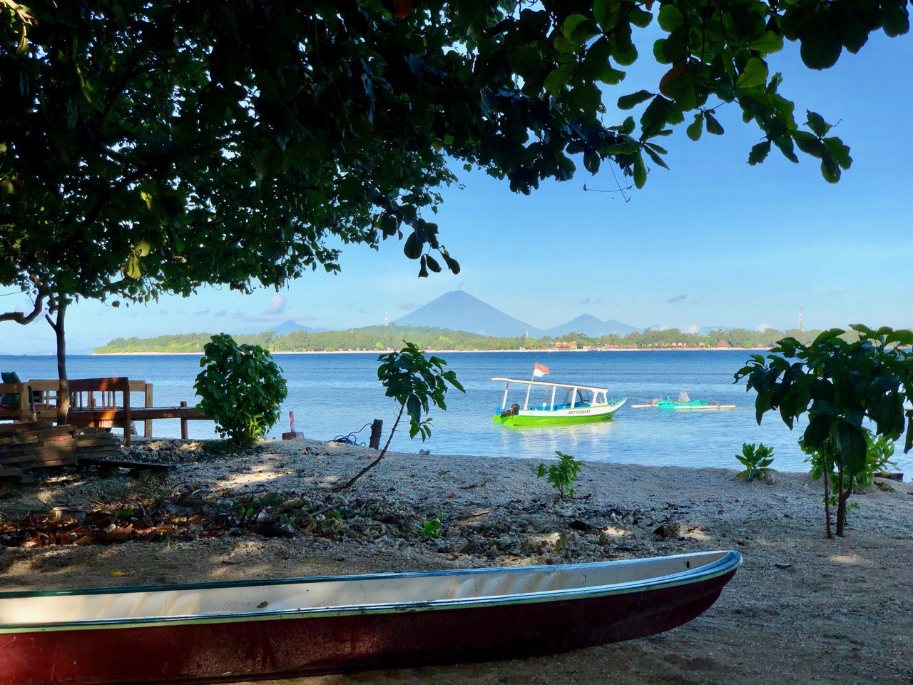 view from gili air beach