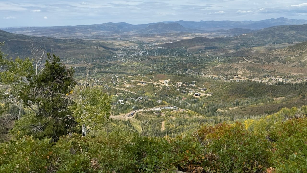 View over the Yampa Valley from the bike park