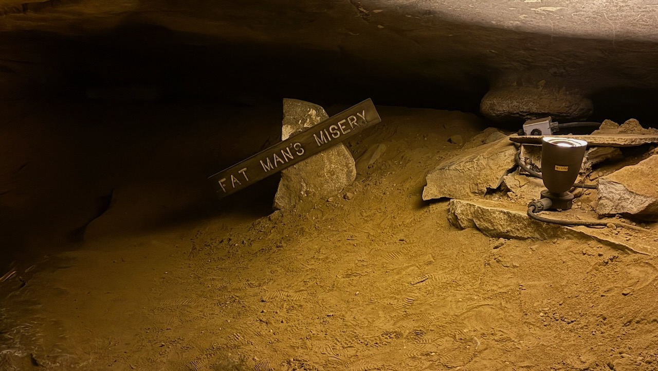 Fat Man's Misery, a narrow passage in Mammoth Cave