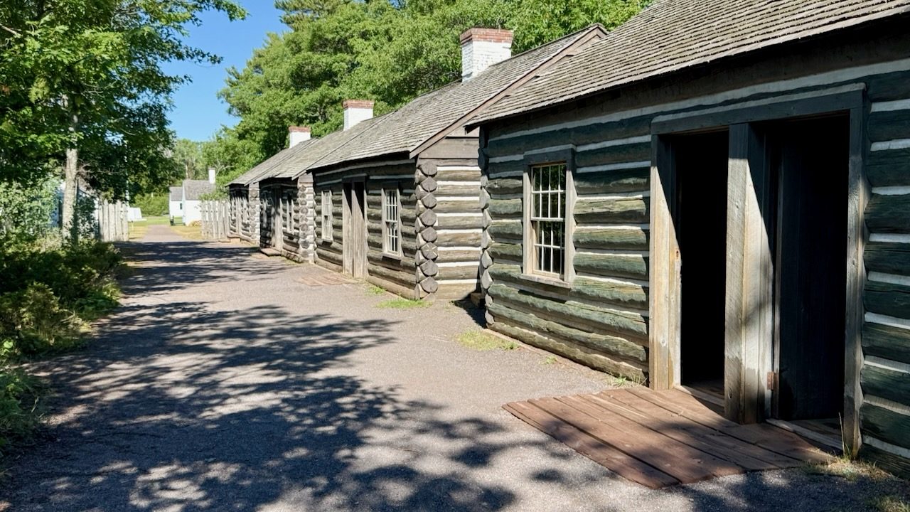 Log barracks at Fort Wilkins Historic State Park, Michigan
