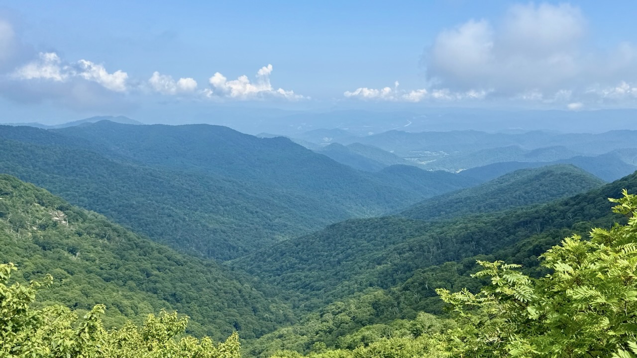 Blue Ridge Mountains vista near Asheville, North Carolina