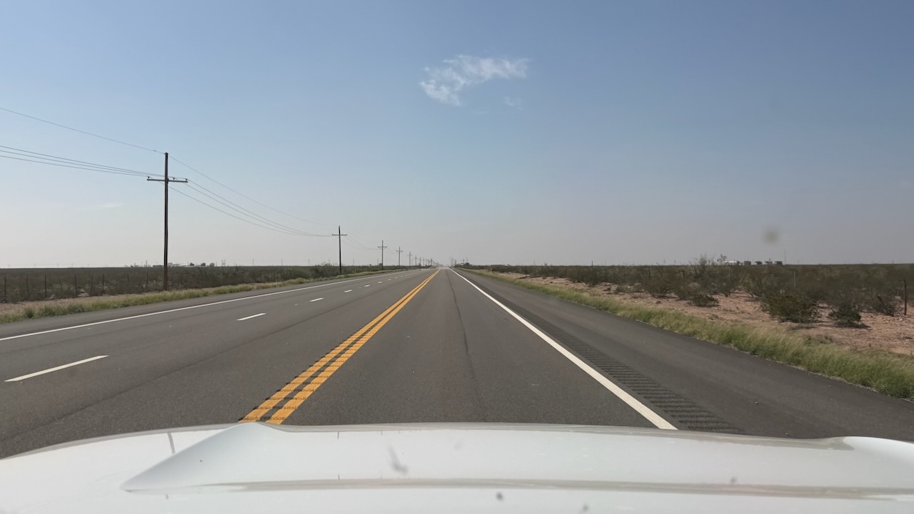West Texas highway between Carlsbad and Fredericksburg